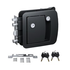 All-Metal RV Door Lock Replacement, Black Motorhome Door Latch Lock Fits 4.25... picture
