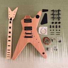 DIY Dean Electric Guitar Kit Mahogany Body Maple fretboard BK part bolt on 22F picture