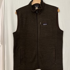 Patagonia Men’s XL Better Sweater Fleece Vest Brown Full Zip Chest Pocket picture