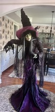 Rare Retired Katherine’s Collection Minerva Lifesize 6 foot tall Witch picture