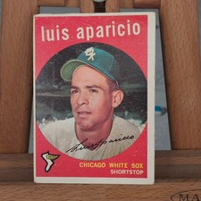 LUIS APARICIO 1959 CHICAGO WHITE SOX #310 MLB Topps Trading Card  picture