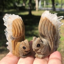 Natural Quartz Cluster Carving Animal Figurine  Crystal Statue  picture