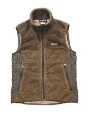 Patagonia Classic Retro Vest Women’s Brown Sherpa Fleece Full Zip S A01054 picture