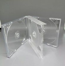 1 PCS 24MM 3-DISC TRIPLE CD JEWEL CASE W/CLEAR TRAY W CDA ASSEMBLED- GF3 picture