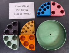 Chemglass CG-1991-P Tray & 6 Different Pie Blocks REACTION BLOCKS SYSTEM, BEST picture