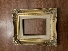 Vintage Ornate Baroque Style Gilded Wood Frame 5X7 Opening - picture