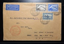 1930 LZ-127 Graf Zepplein South America Flight Germany Stamps #C38 & #C39 Cover  picture
