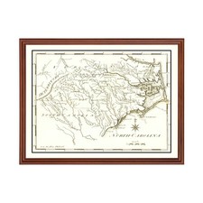 Old Map of North Carolina 1795 - Vintage North Carolina Art picture