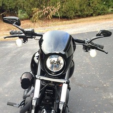 Headlight Cowl Fairing Mask For Harley Sportster FX Dyna XL 883 1200 Cafe Black picture