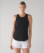 Lululemon Sculpt Tank II Women 8 Black Mesh Panel Breathable Activewear picture
