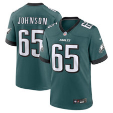 NWT Men’s #65 Lane Johnson Midnight Green Team Game Stitched Jersey S-3XL picture