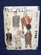 McCall's Made-For-You Lined Jackets in 6 Styles Pattern #7799 Misses' 8 Uncut picture