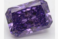 3.0CT Radiant Fancy Purple Natural Lab Loose Moissanite 10x8 mm picture