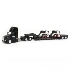 ERTL 1/64 Peterbilt 579 w/ Lowboy & 2 Bobcat S76 Skid-Steer Loaders 16446 picture