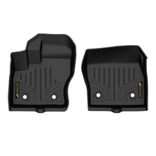 TPE Floor Mats Ford Transit Connect 2014-2021 1st Row Black Vinyl Floor Posts picture