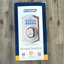 Schlage Camelot Keypad Keyless Entry Deadbolt Satin Nickel BE365VCAM619 picture