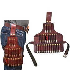 Cowhide Leather Leg Cartridge Belt for Rifle Shells, Hunting Cartridge Holder picture