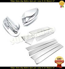 FOR 2013-2018 NISSAN ALTIMA 8PCS CHROME DOOR PILLARS+MIRROR COVERS 2014 2015  picture