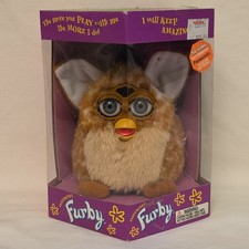 NEW in BOX 1999 Brown & Tan Coffee Furby with Brown Eyes Factory Sealed picture