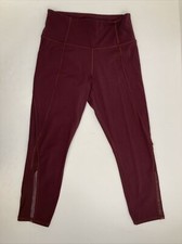 Athleta Lightening Capri Cropped Yoga Legging, Size Small Eggplant Mesh picture