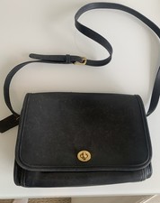 Coach Vintage City Bag #9790 Black Leather Crossbody Bag picture