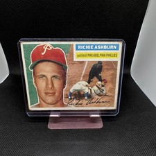 Topps 1956 Richie Ashburn Philadelphia Phillies #120 White Back Baseball Card picture