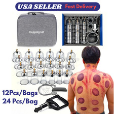 24/12Pcs Cupping Relaxation Set: Cupping Cups in Various Sizes, a Manual Pump-US picture