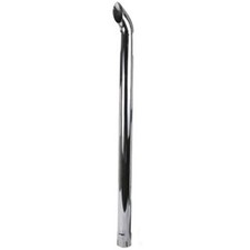Chrome Curved Exhaust Stack Pipe Slotted 48