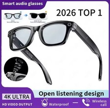 AI Smart Glasses 4K Ultra HD 13MP Camera Video Rec Bluetooth 5.3 Translation picture