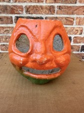Vintage 1930s-50s  Pulp Paper Mache Halloween Jack O Lantern picture