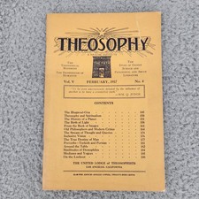 Vtg Theosophy Magazine 1917 Occult Science United Lodge Theosophists Ephemera picture