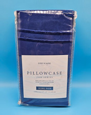 Cosy House High Quality 1500 Series 2 King Pillowcases Royal Blue Ultra Soft  picture
