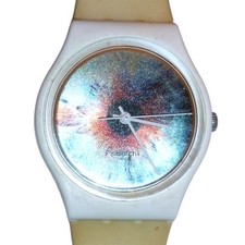 Vintage 1998 Swatch Watch Eye Eye Aïe GK411 Eyeball Iris Dial Gent Swiss Made picture