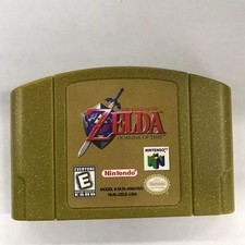 Legendof Zelda Ocarina of Time(Gold shell)Video Game Cartridge Console Card picture
