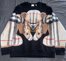 New Burberry Thomas Bear Print Cotton Sweatshirt Size Large picture