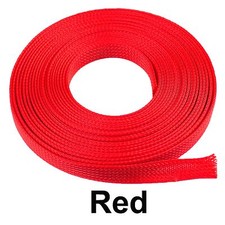 ALL SIZES & COLORS 5' FT - 100 Feet Expandable Cable Sleeving Braided Tubing LOT picture