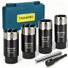 6-Piece Locking Lug Nut Removal Tool Set - Deep Extractor for Stuck Nuts picture