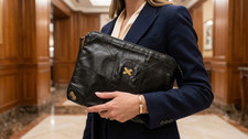 1980's Vintage Phillippe Leather Clutch picture