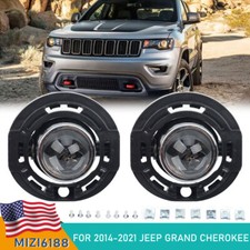 Pair Front Bumper Fog Lights Clear For 2014-2021 Jeep Grand Cherokee Lamps Set picture
