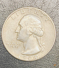 1964-D Washington Quarter 25C KM#164 90% Silver Business Strike Coin picture
