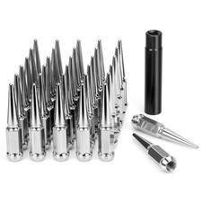 Dynofit 9/16-18 32pcs Spike Lug Nuts Silver picture