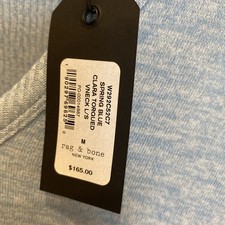 NWT $165.00  Rag and Bone Spring Blue Clara Long Sleeve Sweater Size medium picture