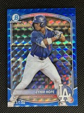 Zyhir Hope /150 Blue Geometric Refractor 2025 Bowman Chrome #BCP-2 Tigers picture