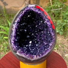 6.9LB High quality Natural Amethyst geode quartz crystal Dinosaur egg healing picture