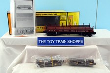 MTH RAIL KING 79052 ELK RIVER COAL & LUMBER OPERATING FLATCAR W LOGS-NEW IN BOX. picture