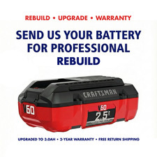 REPAIR SERVICE: Craftsman V60 Battery Rebuild (CMCB6025) - Upgrade to 3.0 AH picture