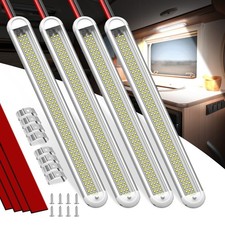 4Pcs 12V 28W LED Interior Light Bar Strip 120LEDs 2800LM LED Light ON/Off Switch picture