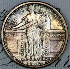 1917-D T1 FH PRISTINE+ GEM BU MS STANDING LIBERTY QUARTER DC277 FROM HOARD picture
