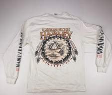 Vintage 2000 Harley-Davidson Cherokee Iowa Men's Long Sleeve T-Shirt – Size Med picture