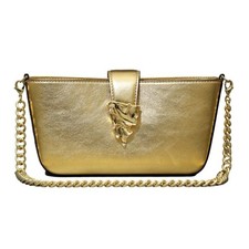 Alexis Bittar The Crumple Convertible Crossbody Bag in Gold Leather (MSRP $395) picture